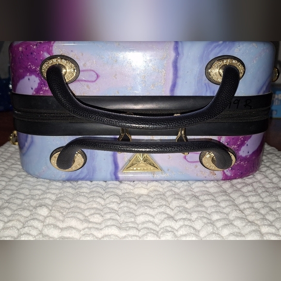Triforce Elite Hardshell Cosmetic Makeup Case Luggage Carry On Multi Marble - Picture 2 of 11
